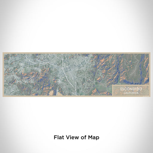 Flat View of Map Custom Escondido California Map Enamel Mug in Afternoon
