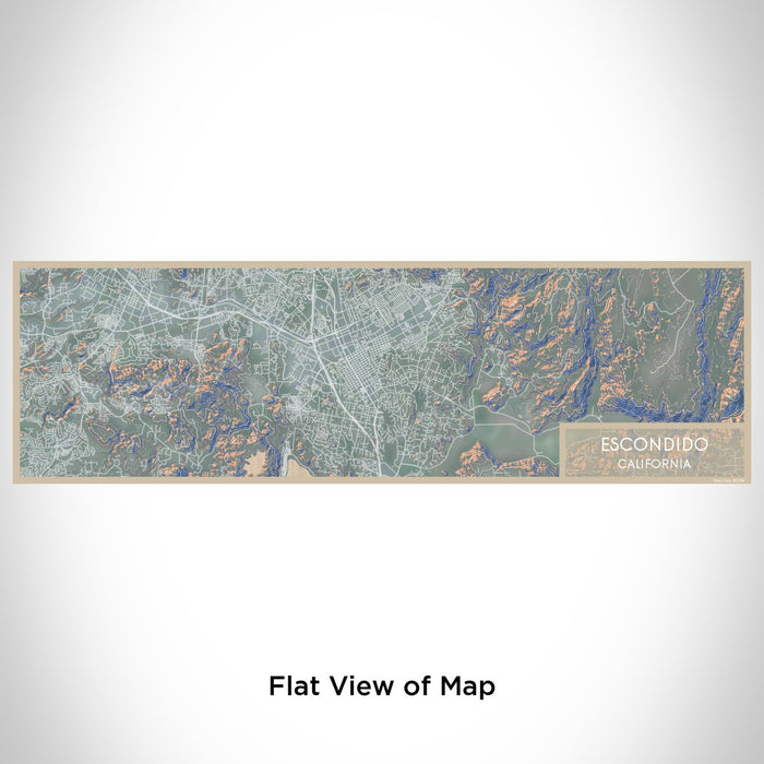 Flat View of Map Custom Escondido California Map Enamel Mug in Afternoon