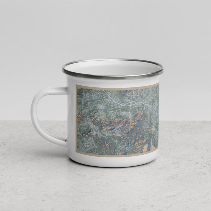 Left View Custom Escondido California Map Enamel Mug in Afternoon