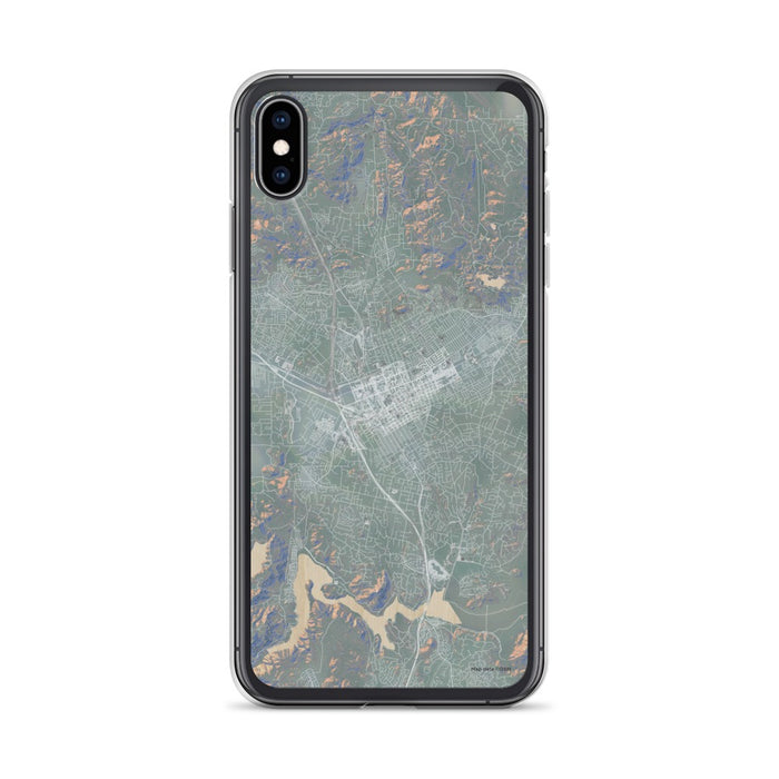 Custom iPhone XS Max Escondido California Map Phone Case in Afternoon
