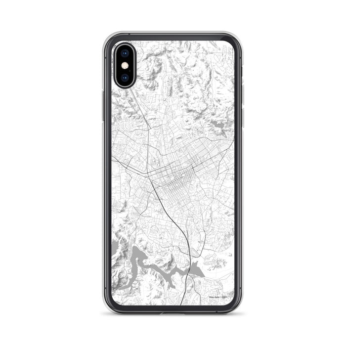 Custom iPhone XS Max Escondido California Map Phone Case in Classic