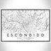 Escondido California Map Print Landscape Orientation in Classic Style With Shaded Background