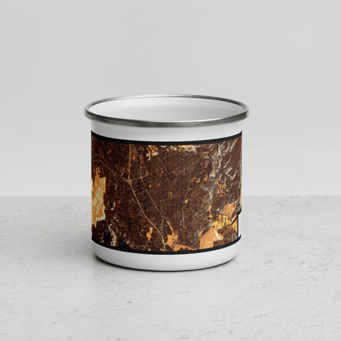 Front View Custom Escondido California Map Enamel Mug in Ember