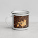 Left View Custom Escondido California Map Enamel Mug in Ember