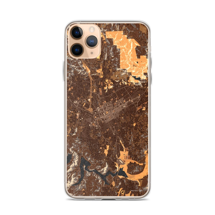 Custom iPhone 11 Pro Max Escondido California Map Phone Case in Ember
