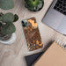 Custom Escondido California Map Phone Case in Ember on Table with Laptop and Plant