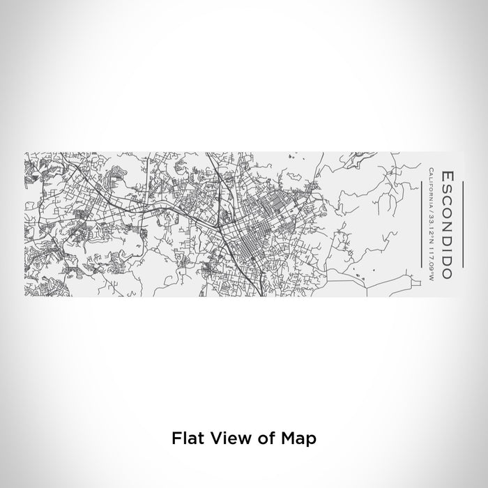 Rendered View of Escondido California Map Engraving on 10oz Stainless Steel Insulated Cup with Sliding Lid in White