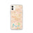 Custom iPhone 11 Escondido California Map Phone Case in Watercolor