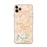 Custom iPhone 11 Pro Max Escondido California Map Phone Case in Watercolor