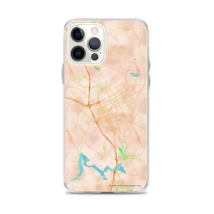 Custom iPhone 12 Pro Max Escondido California Map Phone Case in Watercolor