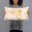 Person holding 20x12 Custom Escondido California Map Throw Pillow in Watercolor