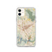 Custom iPhone 11 Escondido California Map Phone Case in Woodblock