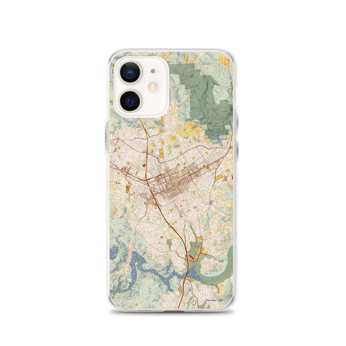 Custom iPhone 12 Escondido California Map Phone Case in Woodblock