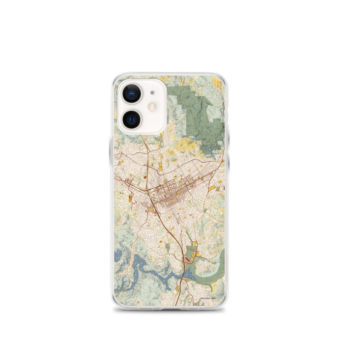 Custom iPhone 12 mini Escondido California Map Phone Case in Woodblock
