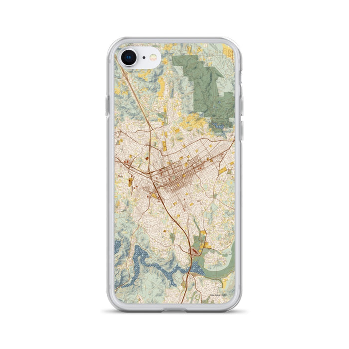 Custom iPhone SE Escondido California Map Phone Case in Woodblock