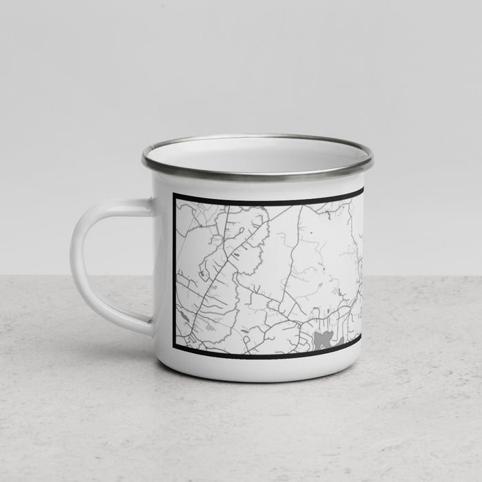 Left View Custom Essex Massachusetts Map Enamel Mug in Classic