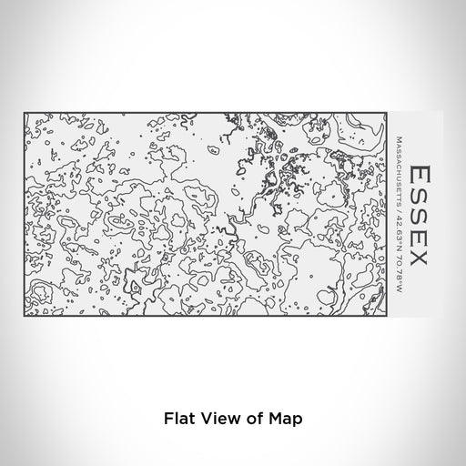 Rendered View of Essex Massachusetts Map Engraving on 17oz Stainless Steel Insulated Cola Bottle in White