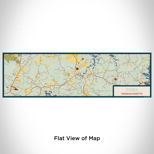 Flat View of Map Custom Essex Massachusetts Map Enamel Mug in Woodblock
