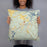 Person holding 18x18 Custom Essex Massachusetts Map Throw Pillow in Woodblock