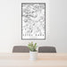 24x36 Estes Park Colorado Map Print Portrait Orientation in Classic Style Behind 2 Chairs Table and Potted Plant