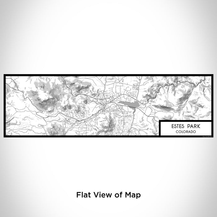 Flat View of Map Custom Estes Park Colorado Map Enamel Mug in Classic