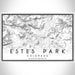 Estes Park Colorado Map Print Landscape Orientation in Classic Style With Shaded Background