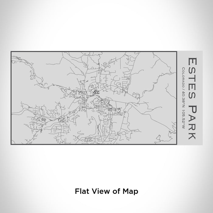 Rendered View of Estes Park Colorado Map Engraving on 17oz Stainless Steel Insulated Cola Bottle