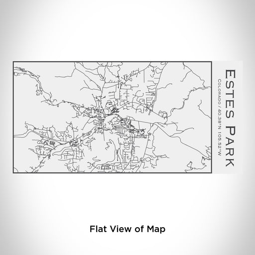 Rendered View of Estes Park Colorado Map Engraving on 17oz Stainless Steel Insulated Cola Bottle in White