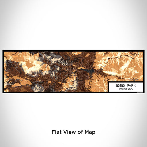 Flat View of Map Custom Estes Park Colorado Map Enamel Mug in Ember