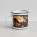 Left View Custom Estes Park Colorado Map Enamel Mug in Ember