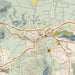 Estes Park Colorado Map Print in Woodblock Style Zoomed In Close Up Showing Details