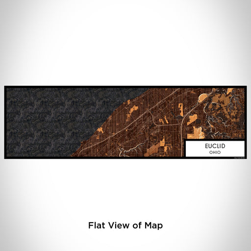 Flat View of Map Custom Euclid Ohio Map Enamel Mug in Ember