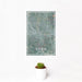 12x18 Eugene Oregon Map Print Portrait Orientation in Afternoon Style With Small Cactus Plant in White Planter