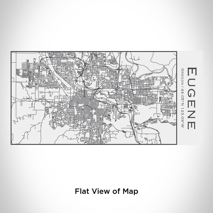 Rendered View of Eugene Oregon Map Engraving on 17oz Stainless Steel Insulated Cola Bottle in White