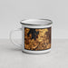 Left View Custom Eugene Oregon Map Enamel Mug in Ember