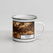 Right View Custom Eugene Oregon Map Enamel Mug in Ember