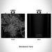 Rendered View of Eugene Oregon Map Engraving on 6oz Stainless Steel Flask in Black