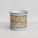 Front View Custom Euless Texas Map Enamel Mug in Woodblock
