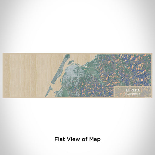 Flat View of Map Custom Eureka California Map Enamel Mug in Afternoon
