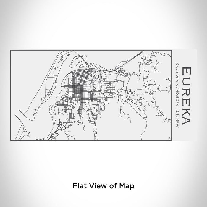 Rendered View of Eureka California Map Engraving on 17oz Stainless Steel Insulated Cola Bottle in White