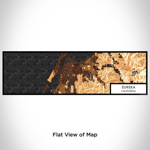 Flat View of Map Custom Eureka California Map Enamel Mug in Ember