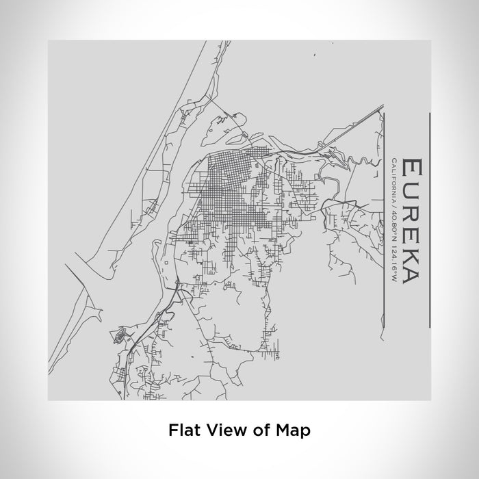 Rendered View of Eureka California Map Engraving on 17oz Stainless Steel Insulated Tumbler