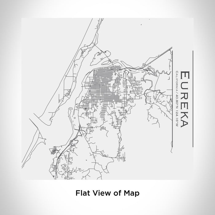 Rendered View of Eureka California Map Engraving on 17oz Stainless Steel Insulated Tumbler in White