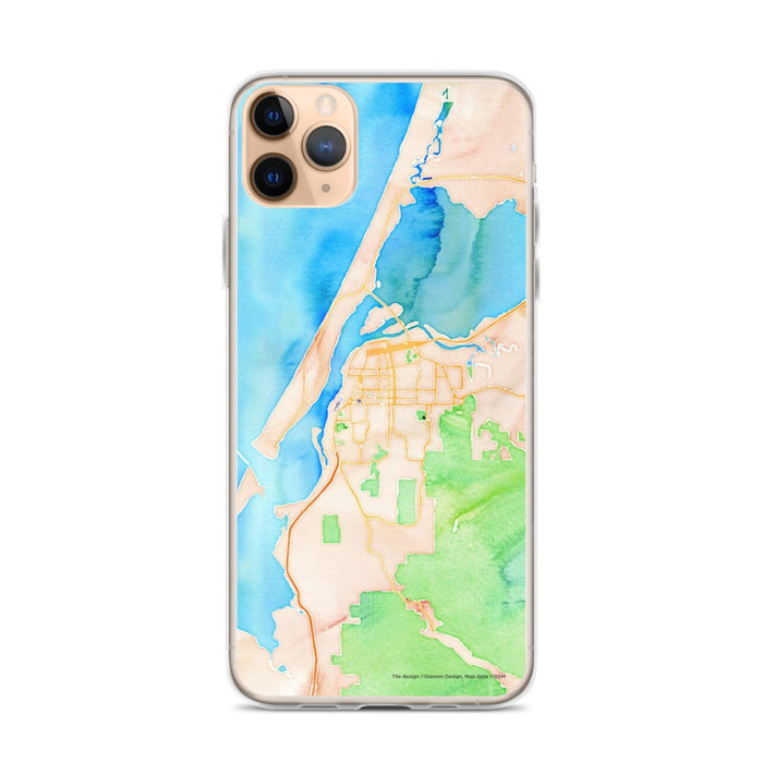 Custom Eureka California Map Phone Case in Watercolor