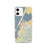 Custom Eureka California Map iPhone 12 Phone Case in Woodblock