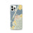 Custom Eureka California Map iPhone 12 Pro Phone Case in Woodblock