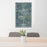 24x36 Eureka Illinois Map Print Portrait Orientation in Afternoon Style Behind 2 Chairs Table and Potted Plant