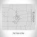 Rendered View of Eureka Illinois Map Engraving on 20oz Stainless Steel Insulated Bottle with Bamboo Top