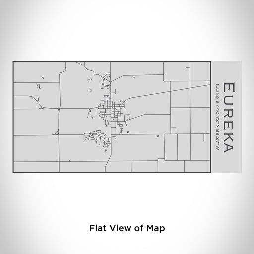 Rendered View of Eureka Illinois Map Engraving on 17oz Stainless Steel Insulated Cola Bottle