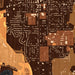 Eureka Illinois Map Print in Ember Style Zoomed In Close Up Showing Details